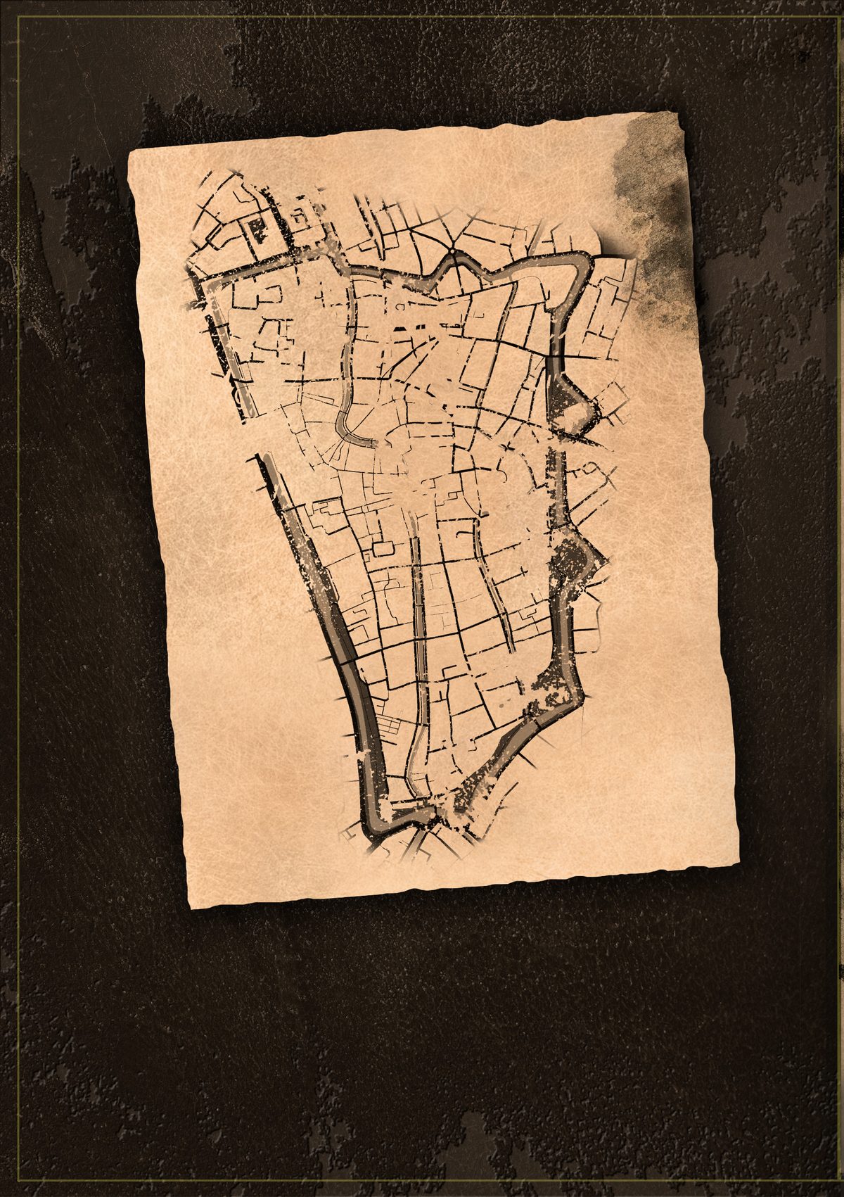 Een handgetekende kaart van Utrecht uit het verkennersboek